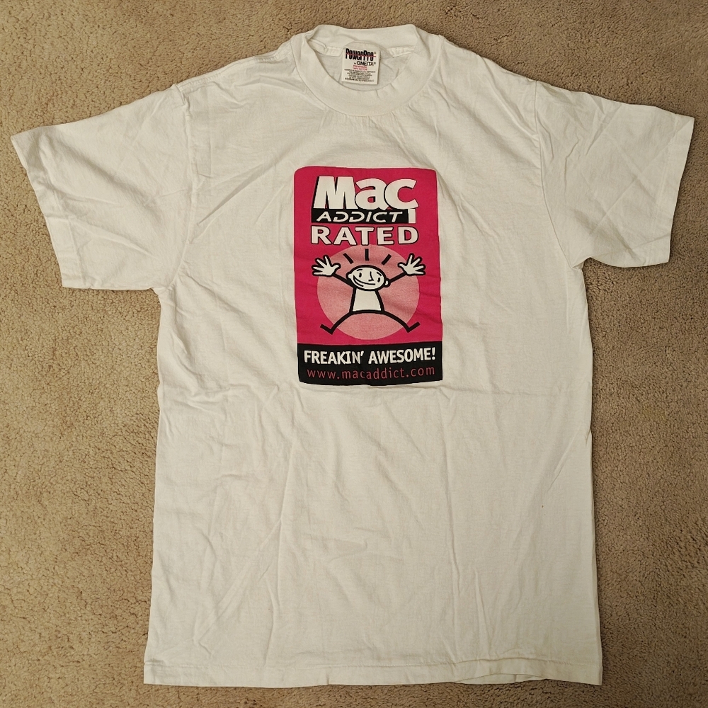 90's Mac Addict "Freakin' Awesome" Apple Macintosh Magazine Promotional T-shirt